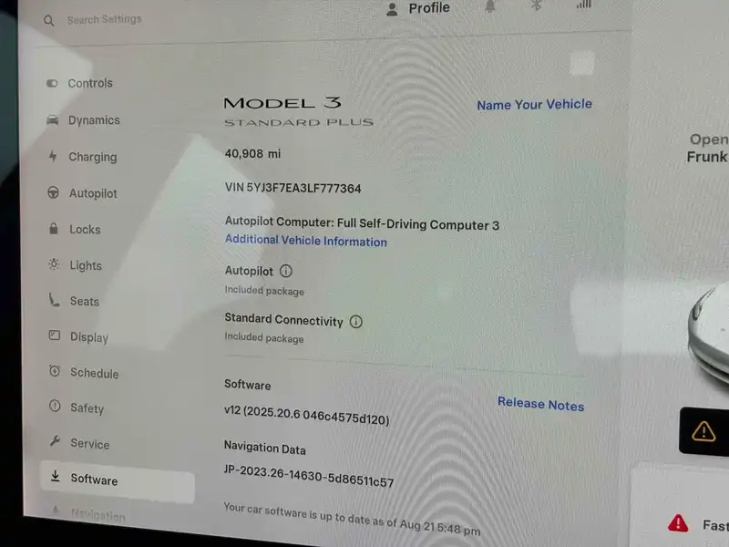 TESLA MODEL 3 STD RANGE PLUS Thumbnail 9
